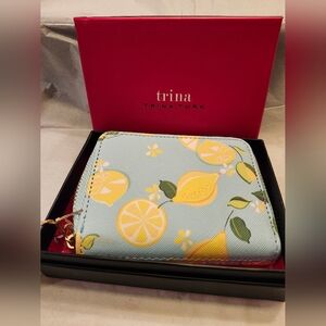 Trina Turk Lemon Print Zip-Around Wallet In Multi